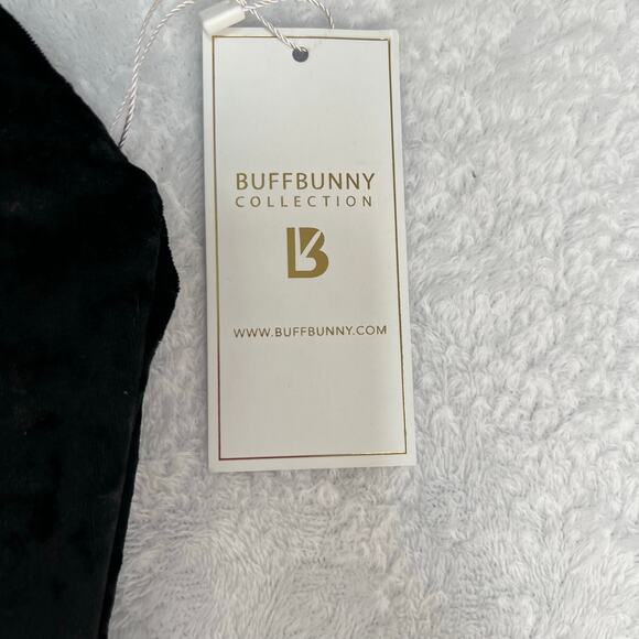 BuffBunny Velvet Cropped Glam Tank Top Black Adjustable Straps Size M Y2K NWT - Picture 2 of 11